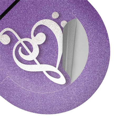 Purple Glitter Musical Heart Google Pixel Buds Skin